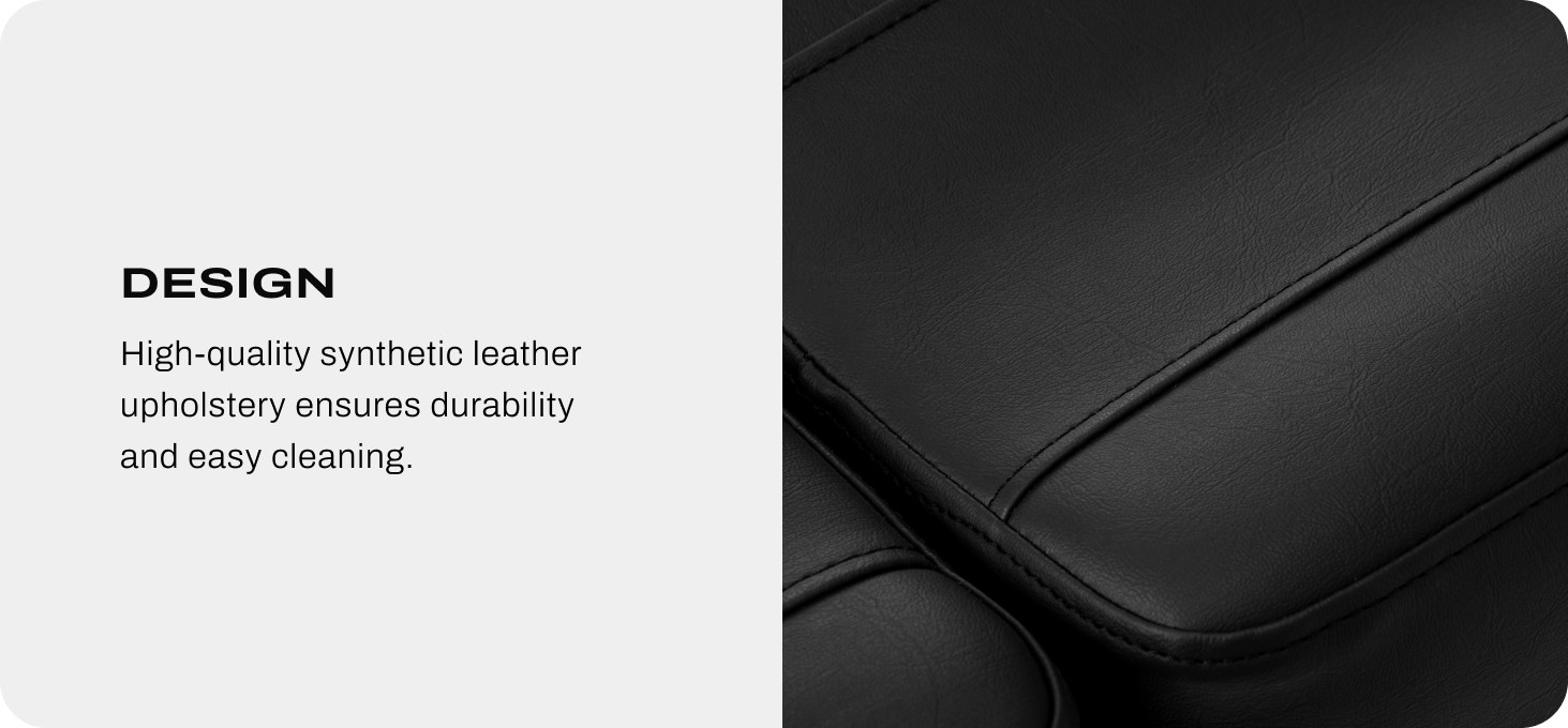 Tetovacie kreslo Pro Ink 605 s plynulým nastavením, čierne - detail produktu 5