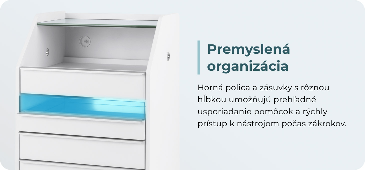 Podologický stolík 984 biely - detail produktu 2