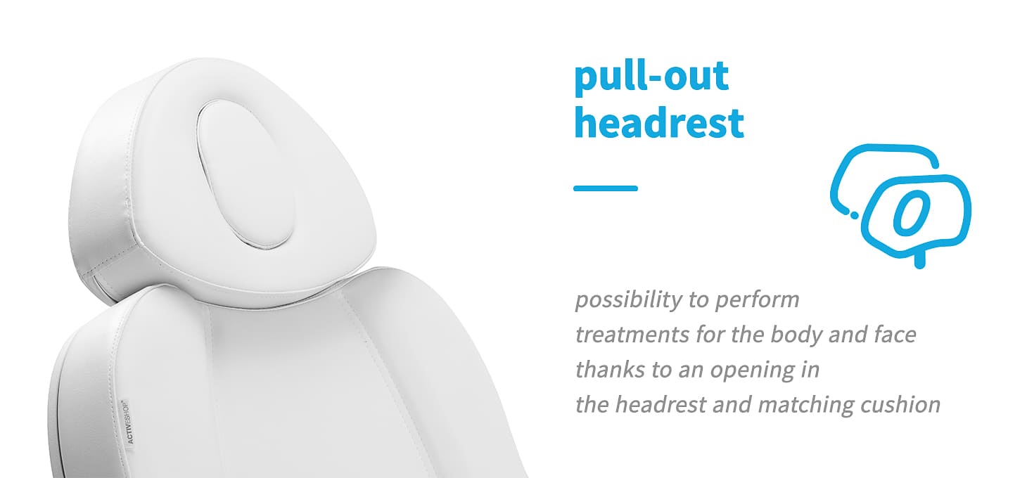 Kozmetické kreslo Azzurro 803D elektro 3x motor biele - detail produktu 5