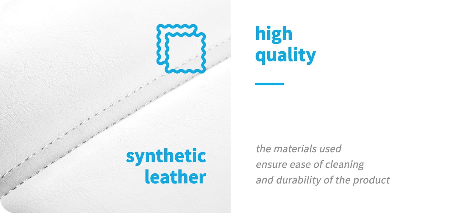 Kozmetické kreslo Azzurro 803D elektro 3x motor biele - detail produktu 7