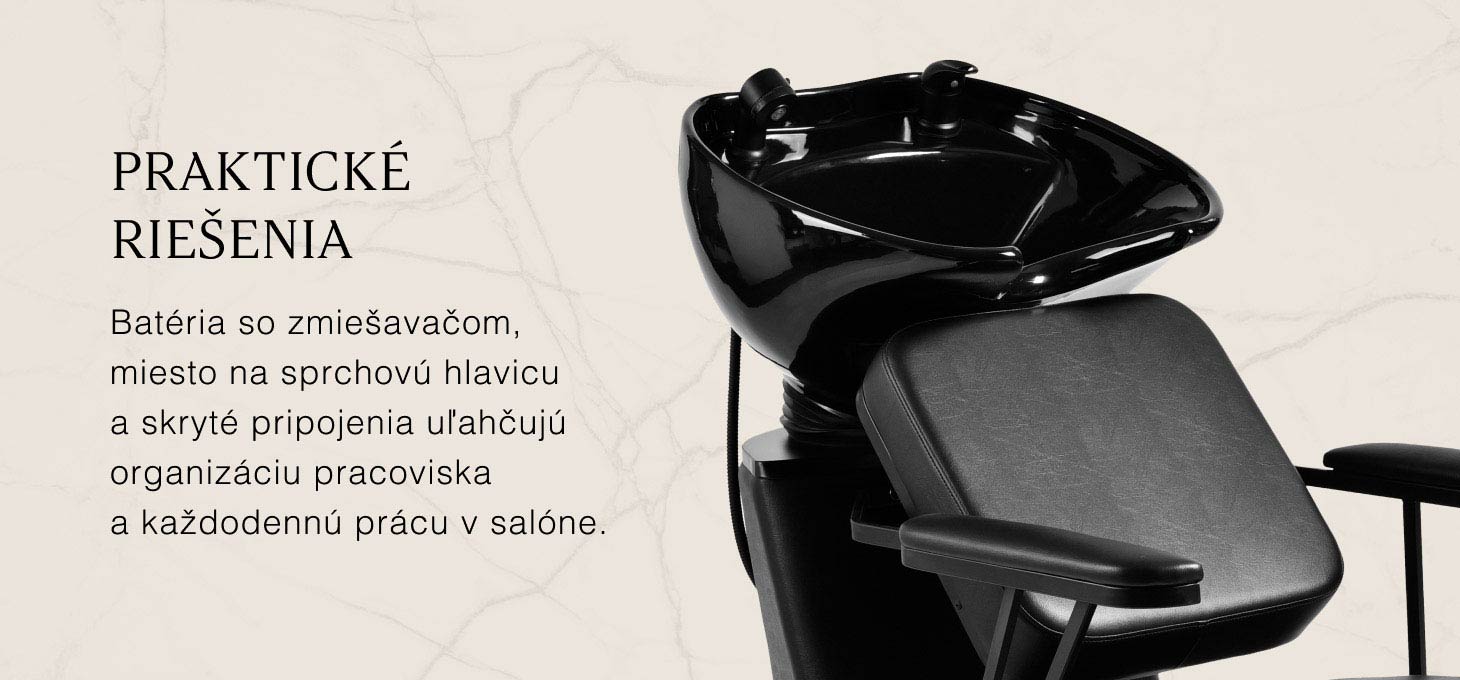 Gabbiano kadernícka umývací box Madrid čierny - detail produktu 4