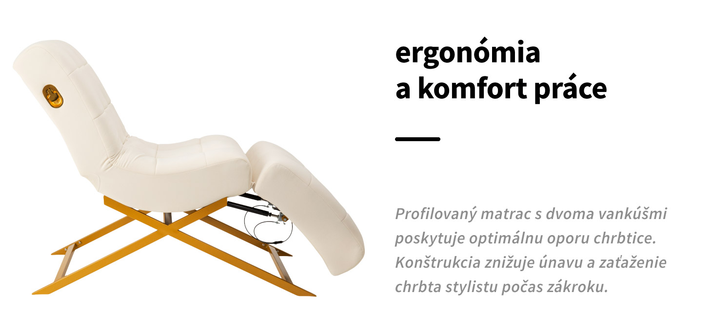 Kozmetické kreslo na ošetrenie rias Sillon Umbra biele - detail produktu 4
