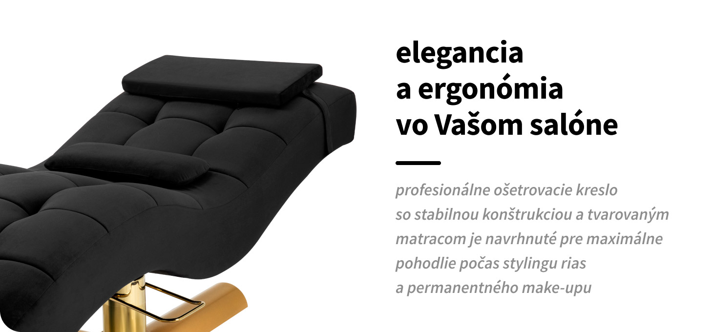 Kozmetické kreslo na ošetrenie rias Sillon Corona čierne - detail produktu 2