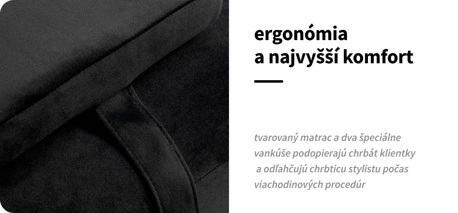 Kozmetické kreslo na ošetrenie rias Sillon Corona čierne - detail produktu 4