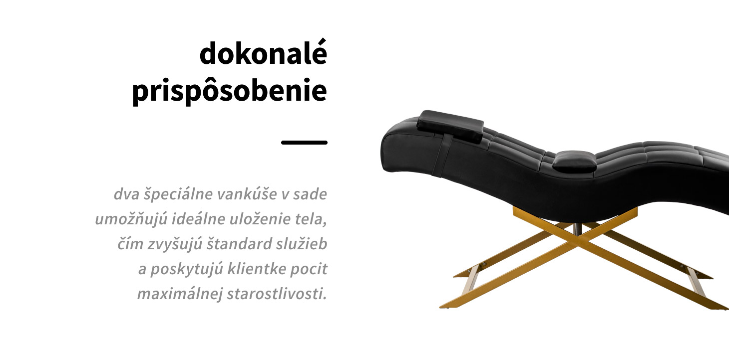 Kozmetické kreslo na ošetrenie rias Sillon Alba čierne - detail produktu 3