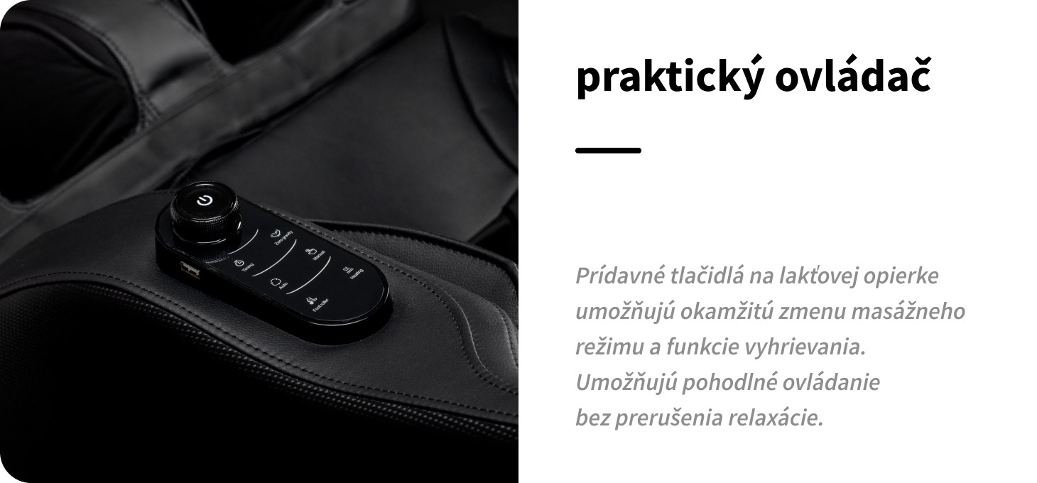 Masážne kreslo Sakura Maximus 809 3D čierne - detail produktu 10