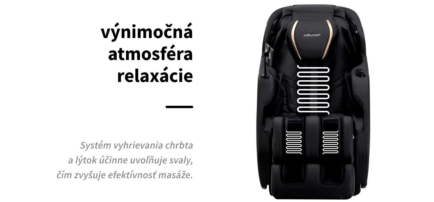 Masážne kreslo Sakura Maximus 809 3D čierne - detail produktu 16
