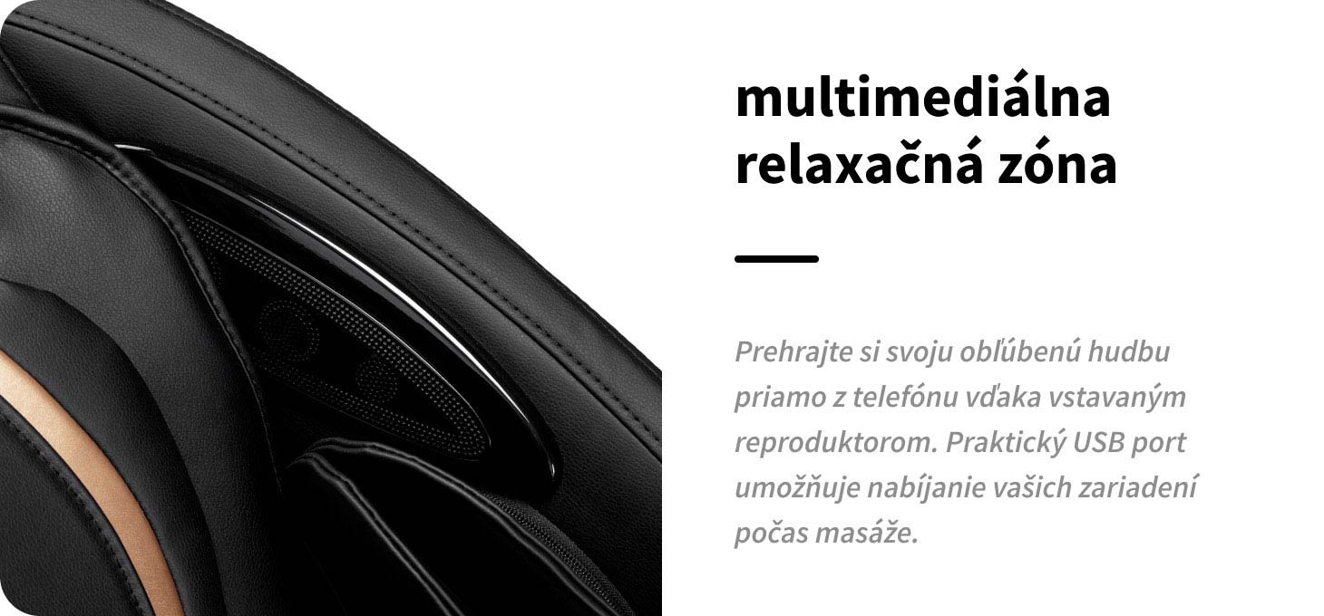 Masážne kreslo Sakura Maximus 809 3D čierne - detail produktu 17