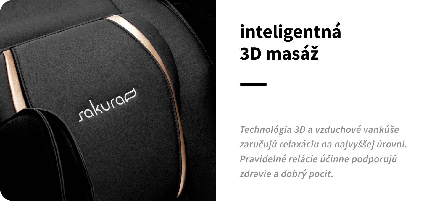 Masážne kreslo Sakura Maximus 809 3D čierne - detail produktu 2
