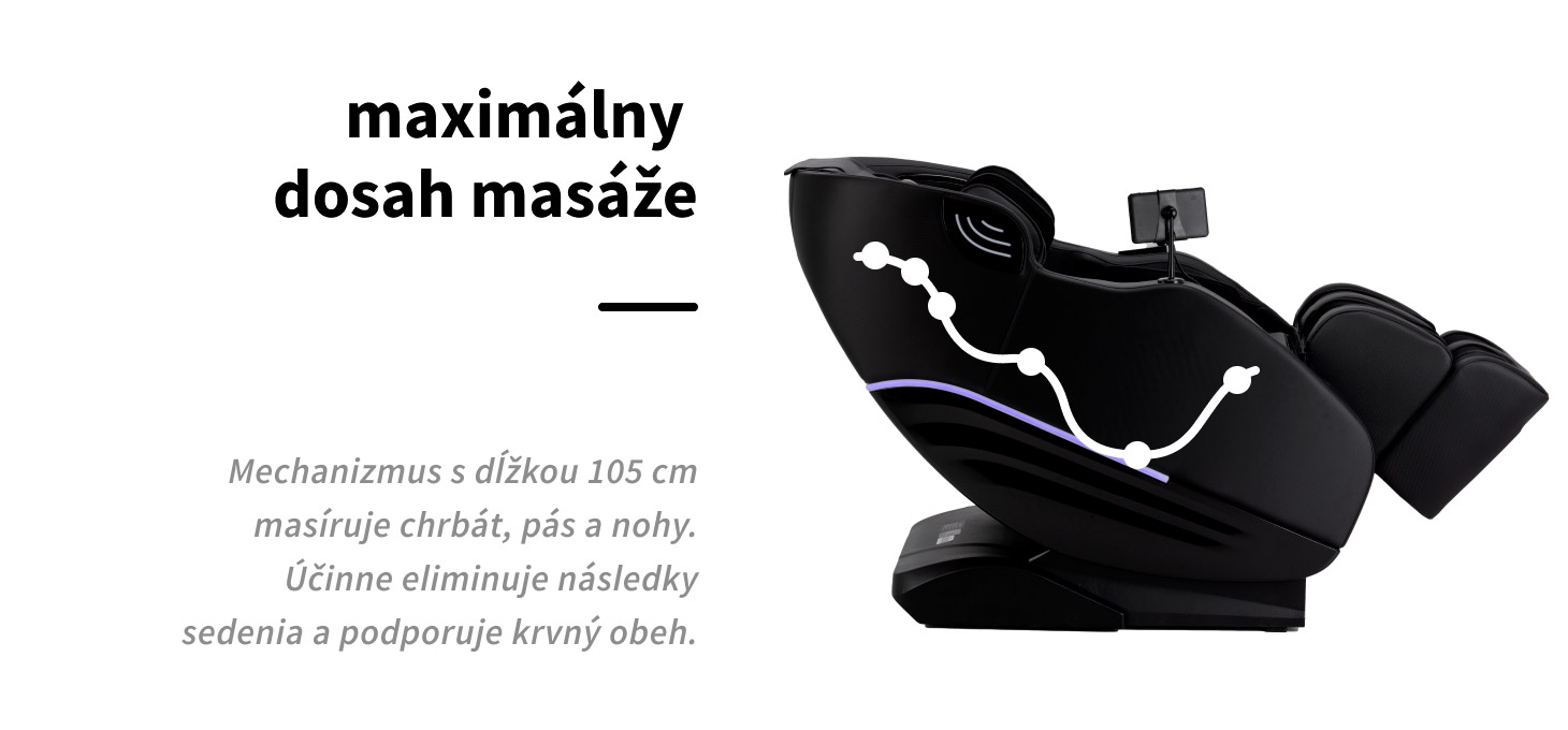 Masážne kreslo Sakura Maximus 809 3D čierne - detail produktu 5