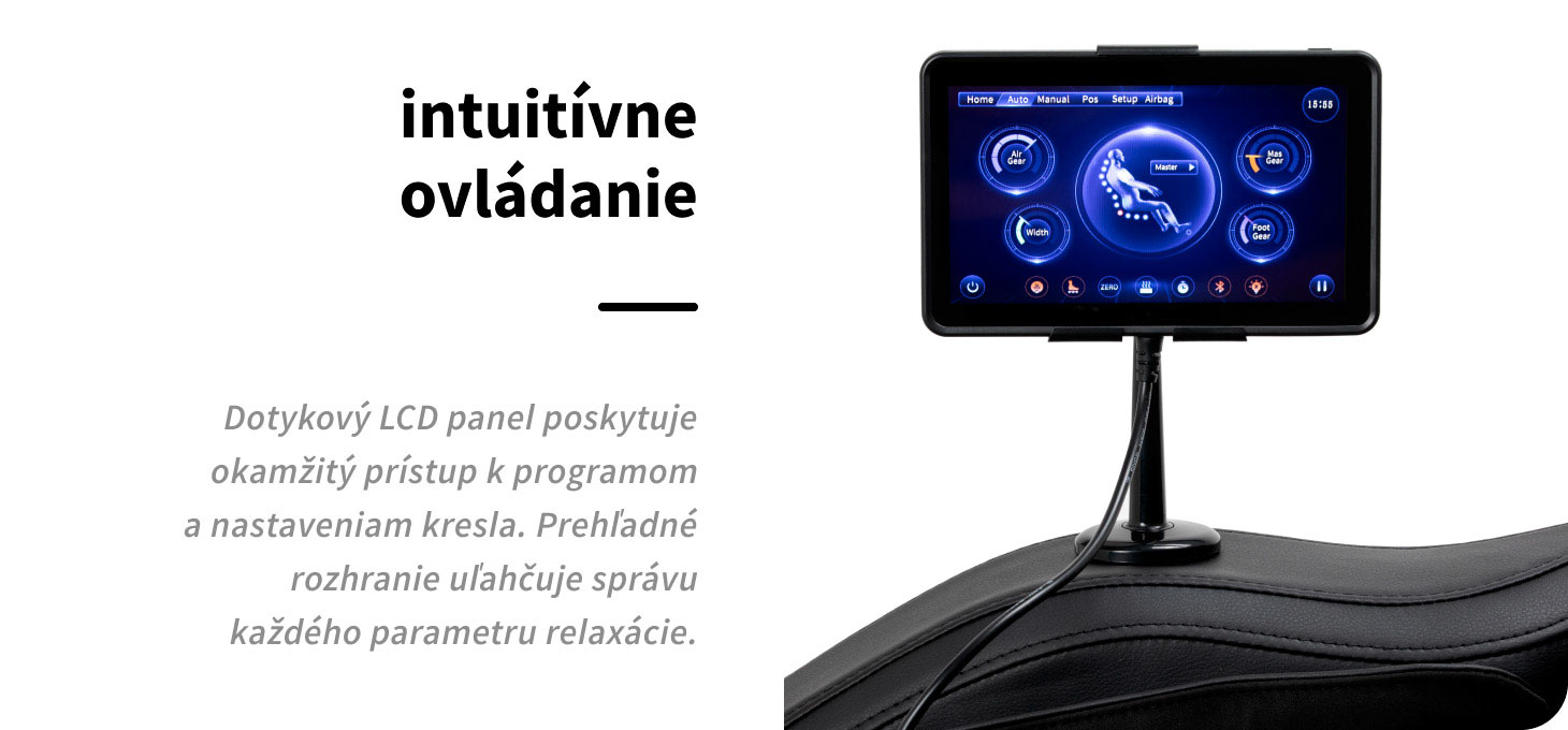 Masážne kreslo Sakura Maximus 809 3D čierne - detail produktu 9