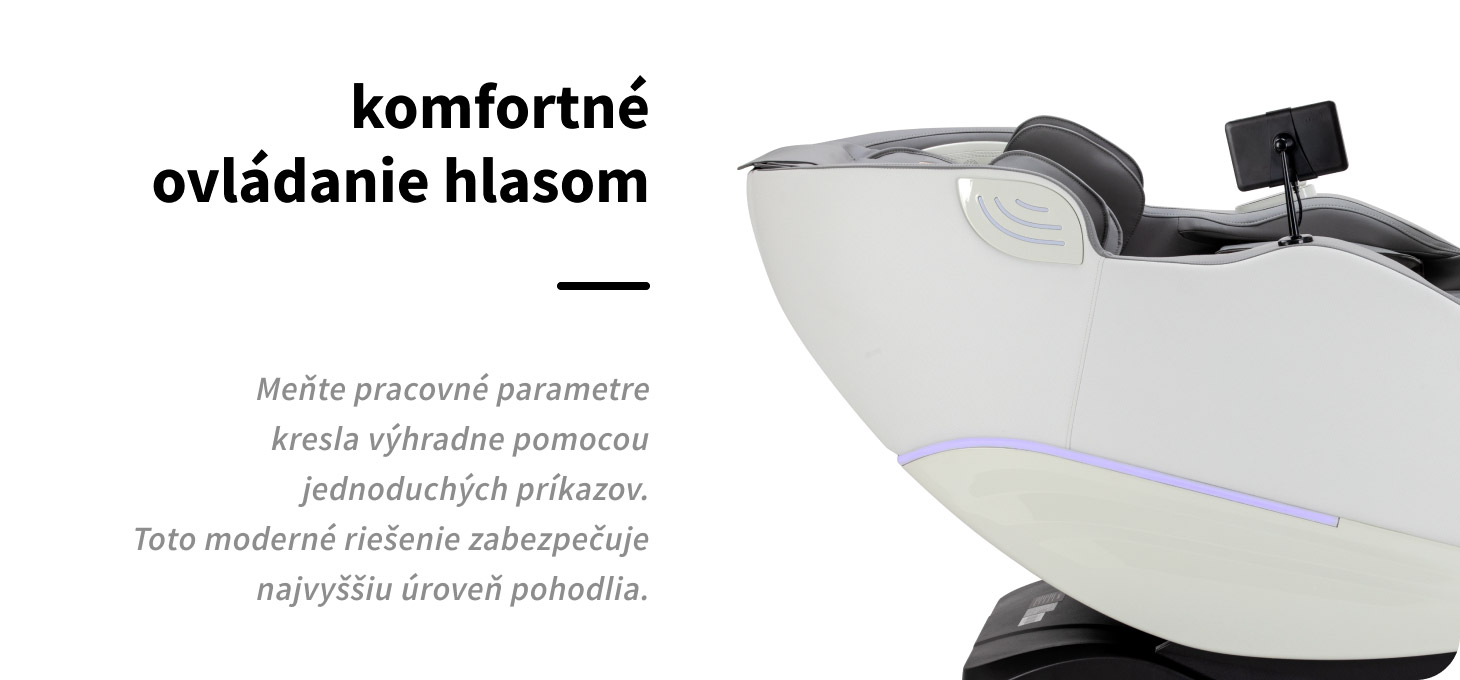 Masážne kreslo Sakura Maximus 809 3D bielo-šedé - detail produktu 11