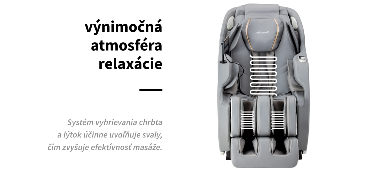 Masážne kreslo Sakura Maximus 809 3D bielo-šedé - detail produktu 16