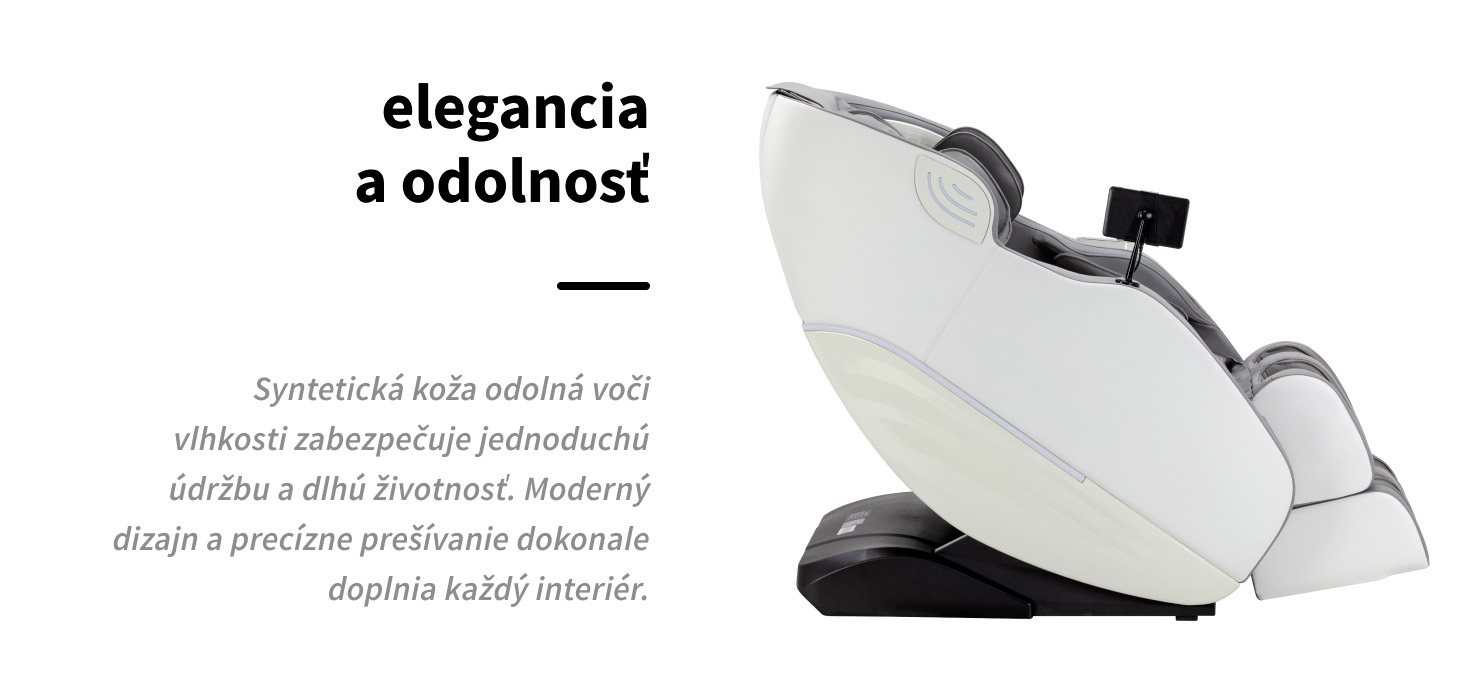 Masážne kreslo Sakura Maximus 809 3D bielo-šedé - detail produktu 18