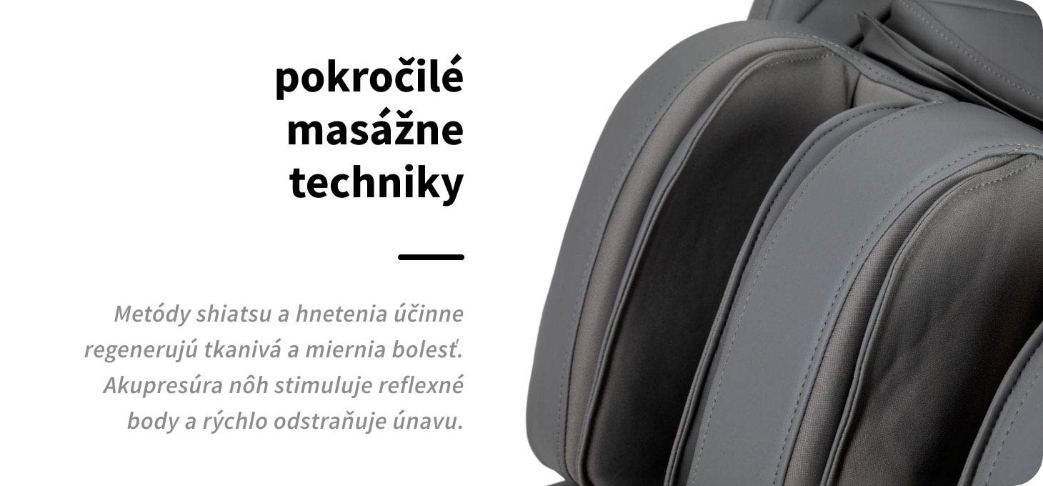 Masážne kreslo Sakura Maximus 809 3D bielo-šedé - detail produktu 7