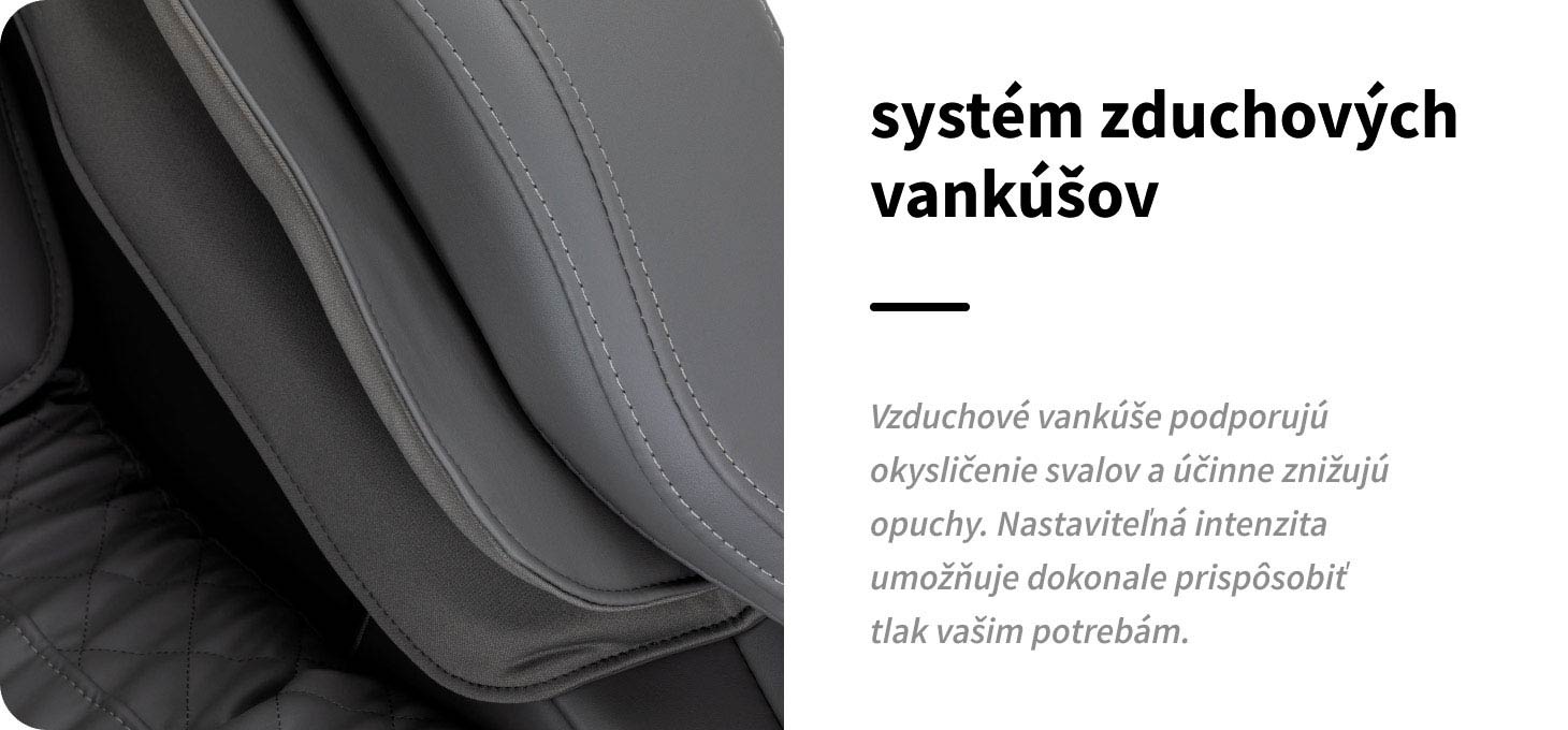 Masážne kreslo Sakura Maximus 809 3D bielo-šedé - detail produktu 8