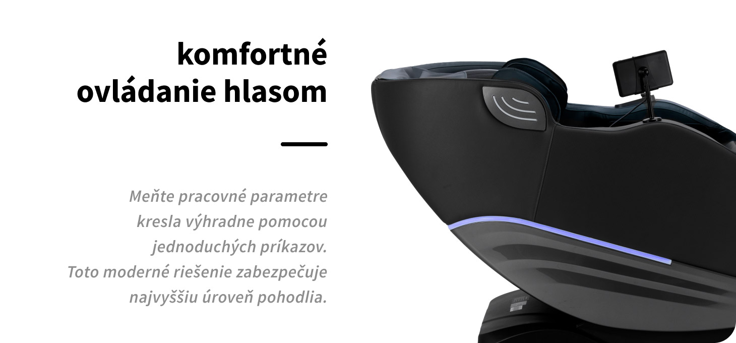 Masážne kreslo Sakura Maximus 809 3D šedo-modré - detail produktu 11