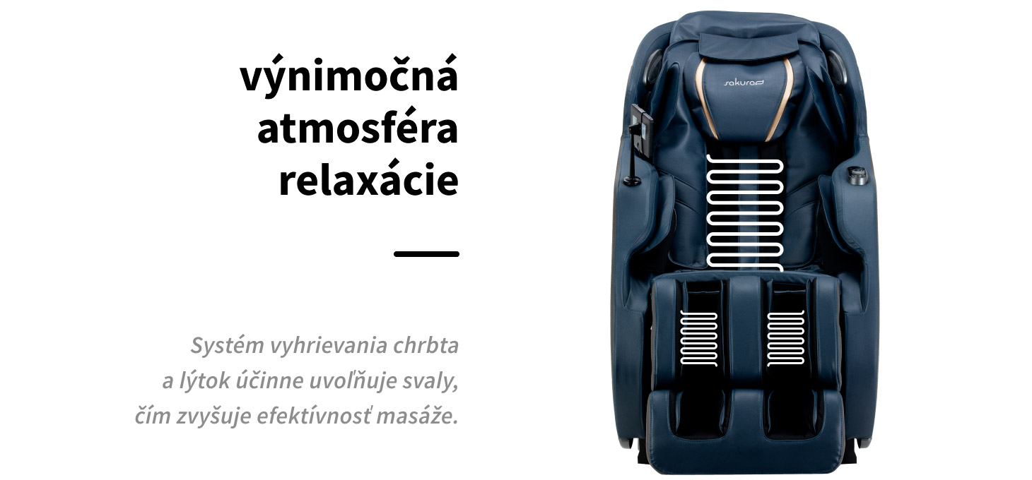 Masážne kreslo Sakura Maximus 809 3D šedo-modré - detail produktu 16