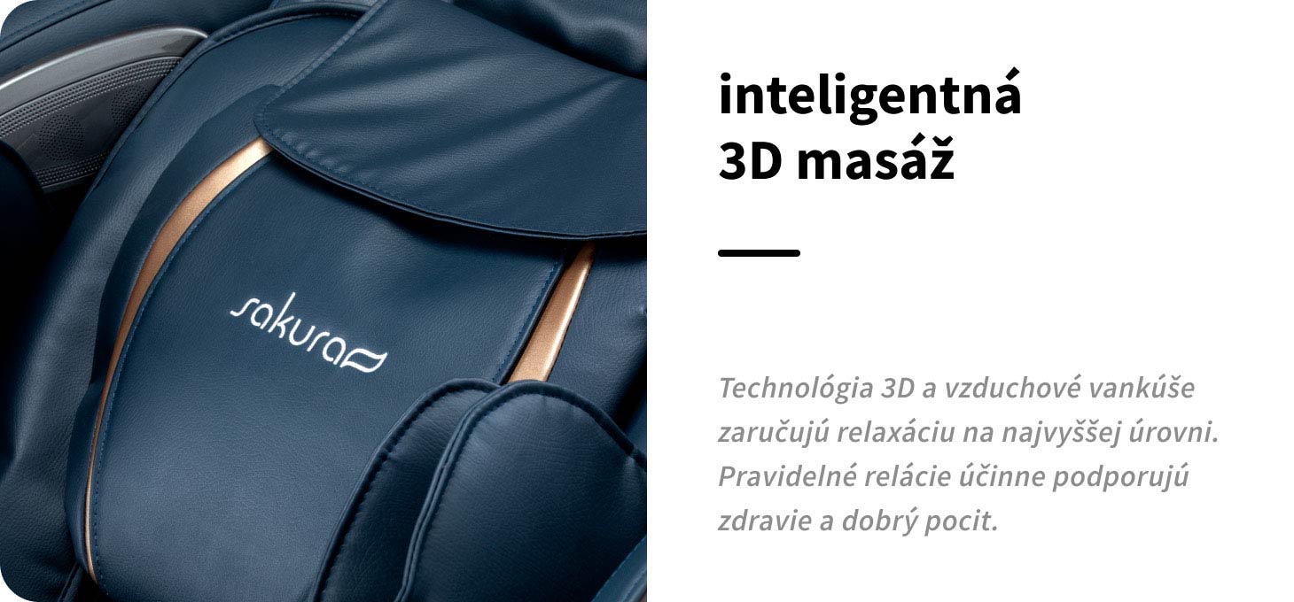 Masážne kreslo Sakura Maximus 809 3D šedo-modré - detail produktu 2