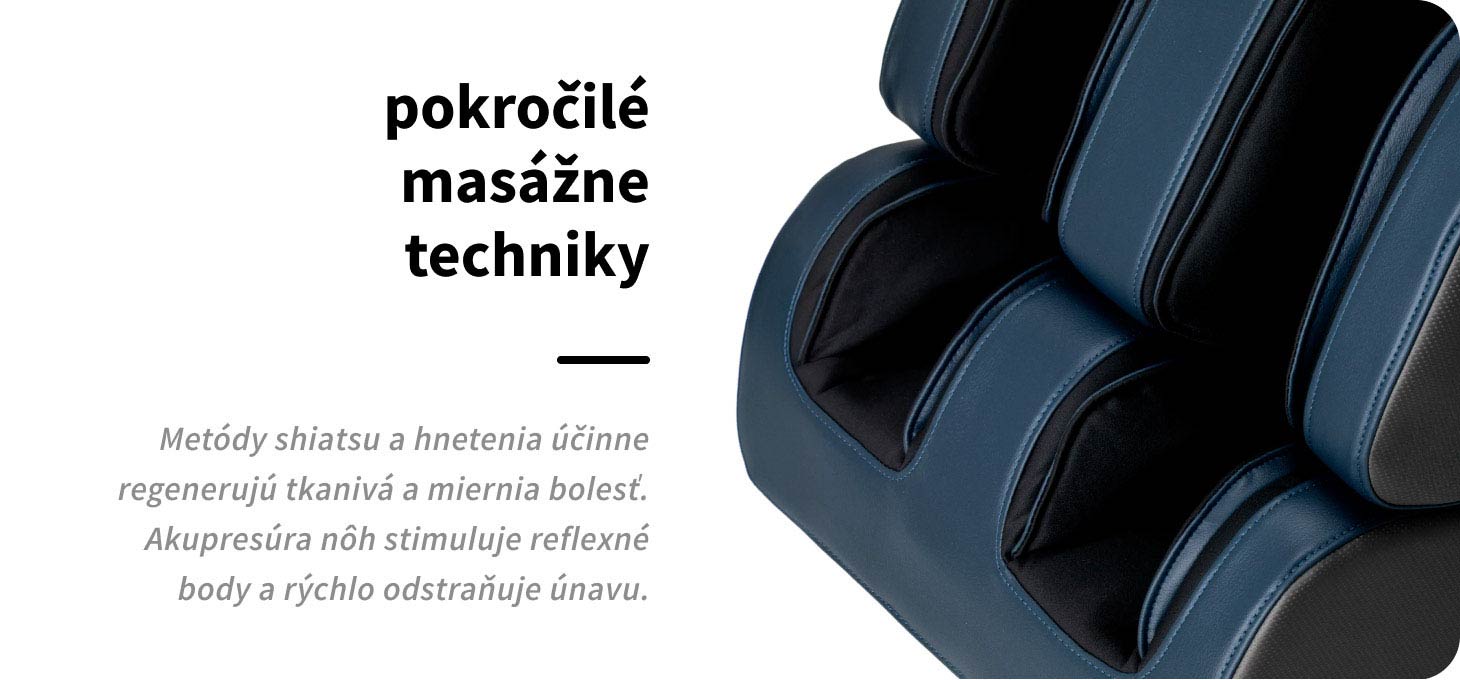 Masážne kreslo Sakura Maximus 809 3D šedo-modré - detail produktu 7