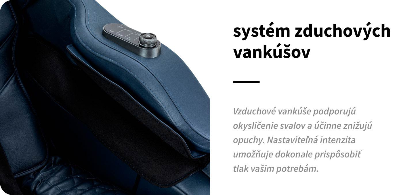Masážne kreslo Sakura Maximus 809 3D šedo-modré - detail produktu 8
