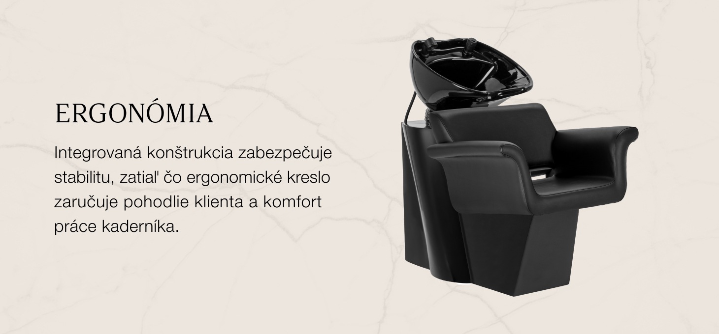 Kadernícky umývací box Gabbiano Lucca čierny - detail produktu 2
