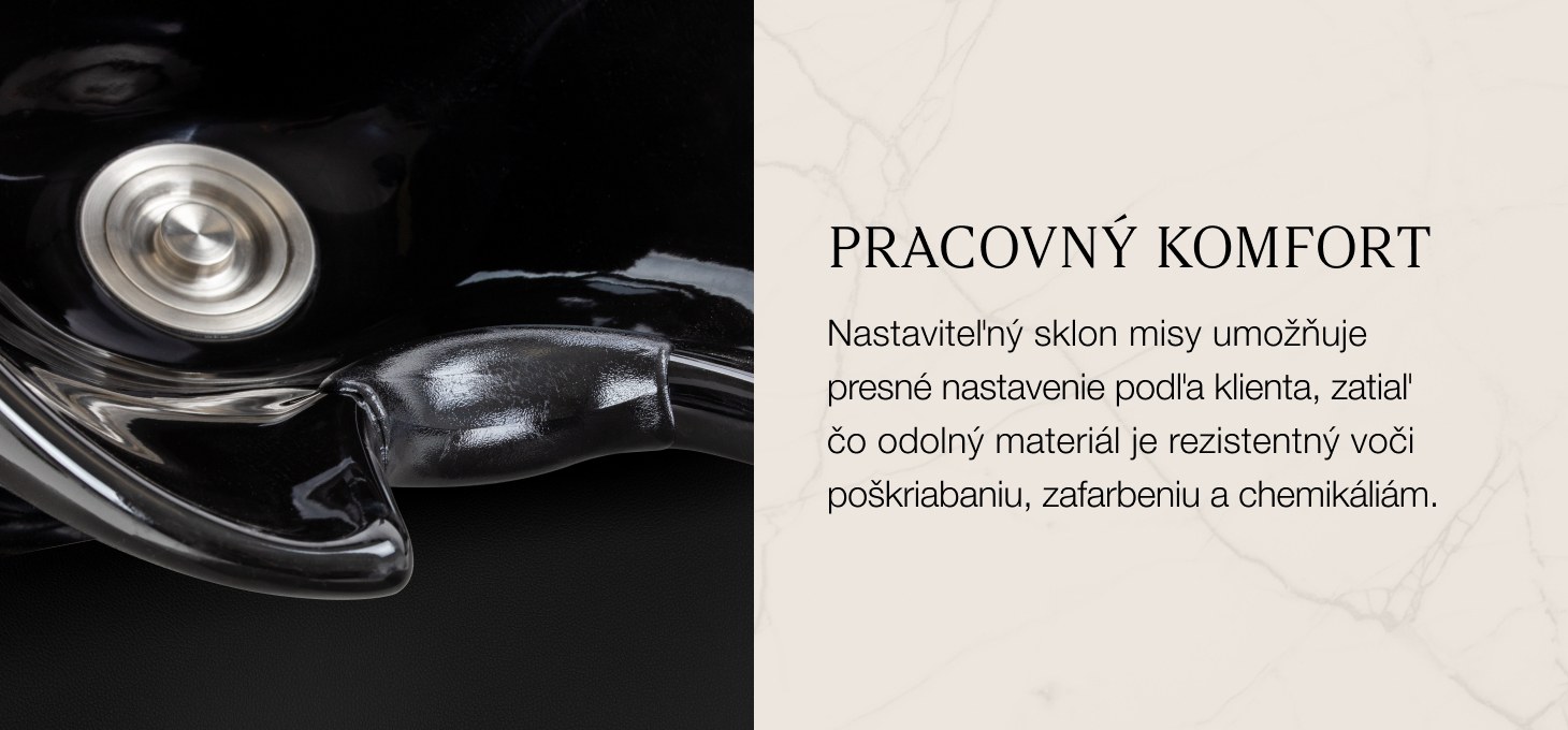 Kadernícky umývací box Gabbiano Lucca čierny - detail produktu 3
