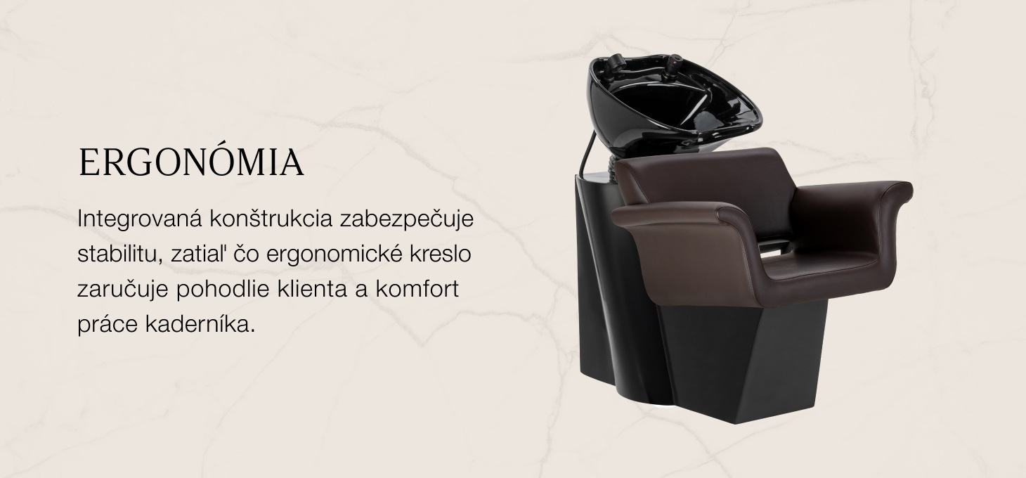 Kadernícky umývací box Gabbiano Lucca hnedý - detail produktu 2