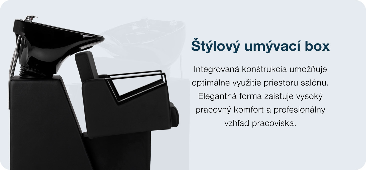 Kadernícky umývací box Hair System Duplex čierny - detail produktu 2