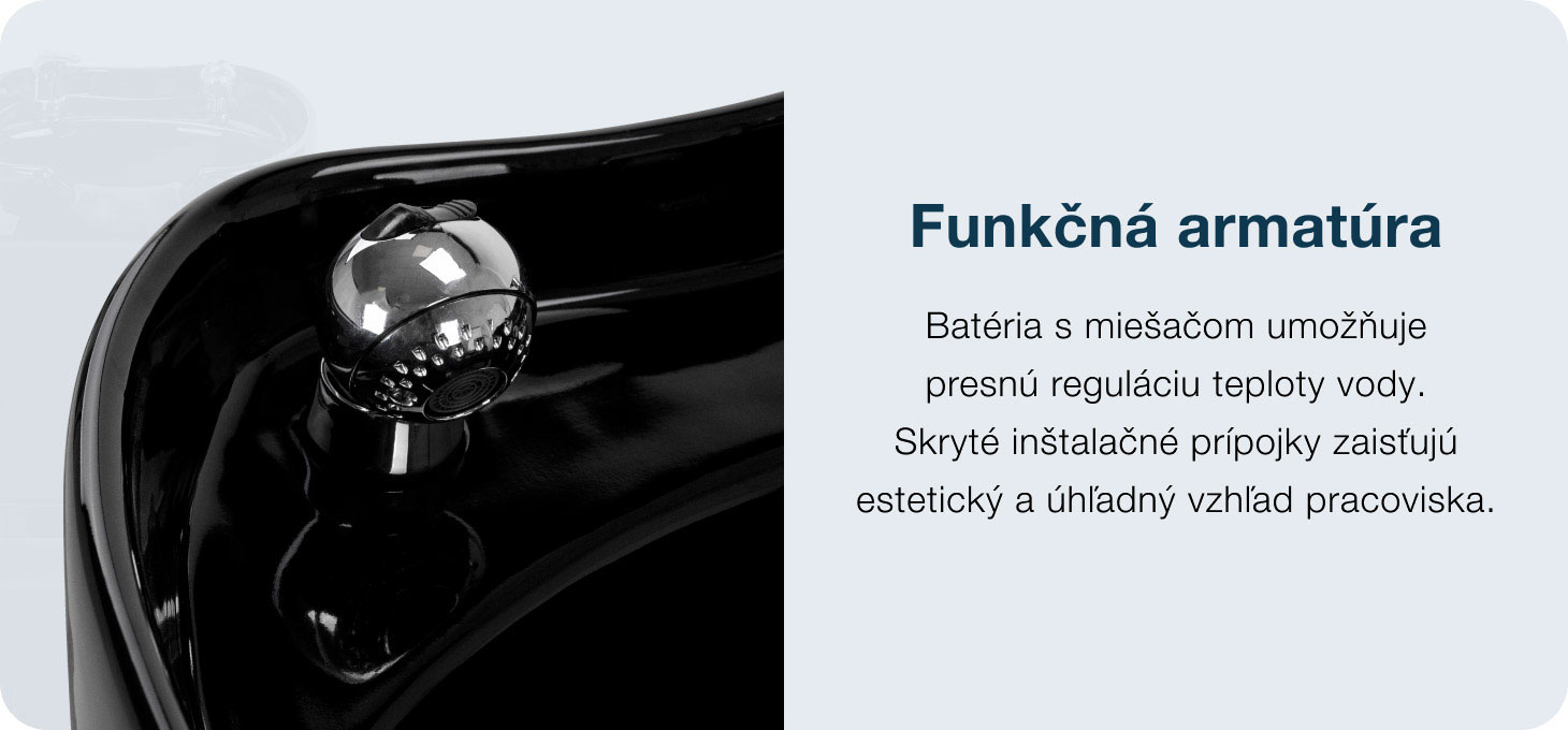 Kadernícky umývací box Hair System Duplex čierny - detail produktu 4