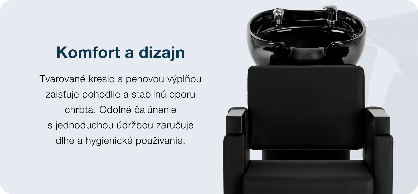 Kadernícky umývací box Hair System Duplex čierny - detail produktu 5